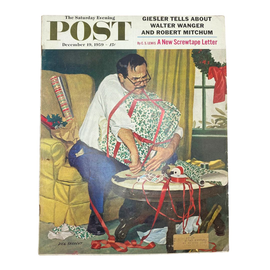 Saturday Evening Post Magazine December 19 1959 Christmas Gifts - Dick Sargent