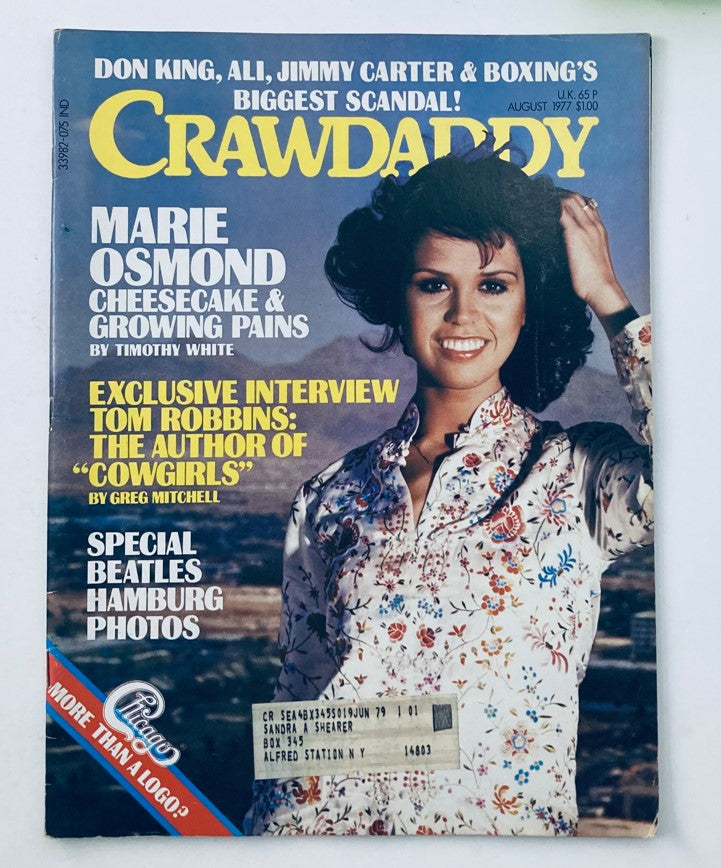 VTG Crawdaddy Magazine August 1977 Marie Osmond, The Beatles, Don King VG