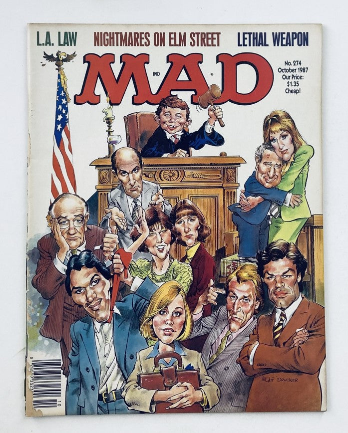 Mad Magazine October 1987 No. 274 L.A. Law and Lethal Weapon 2.0 Good No Label