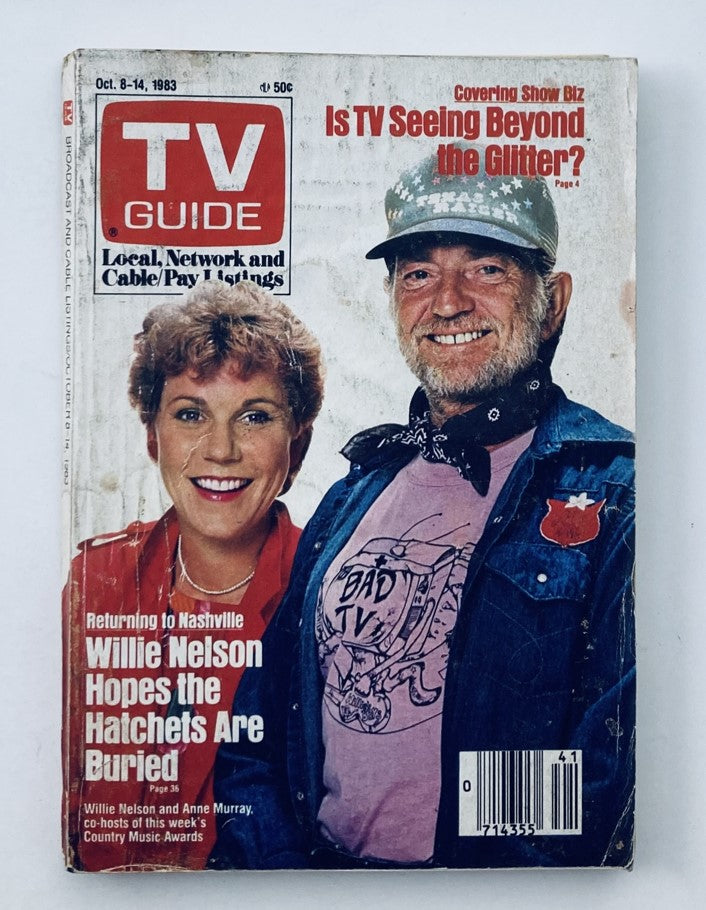 TV Guide Magazine October 8 1983 Willie Nelson Western IL Ed. No Label