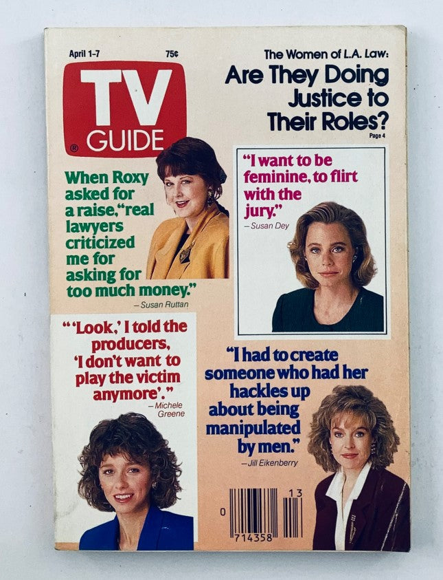 TV Guide Magazine April 1 1989 Susan Ruttan, Susan Dey WA-Baltimore Ed. No Label