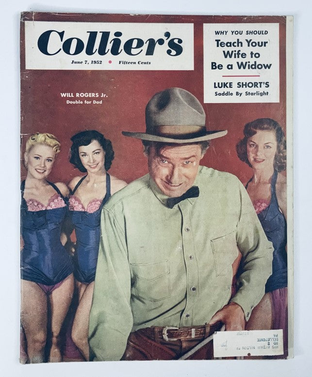 VTG Collier's Magazine June 7 1952 Vol 129 No. 23 Will Rogers Jr. Double for Dad