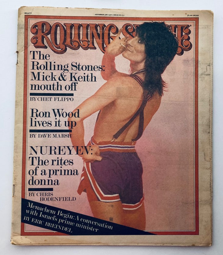 Rolling Stone Magazine November 3 1977 Issue 251 Ron Wood No Label