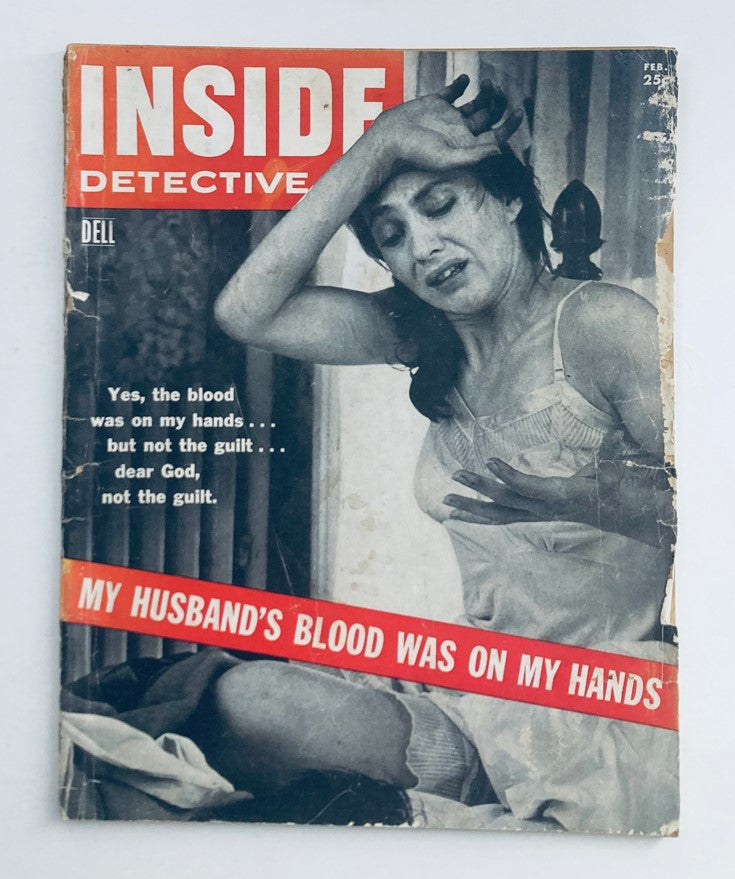 VTG Inside Detective Magazine February 1956 The Man Who Made Hell No Label