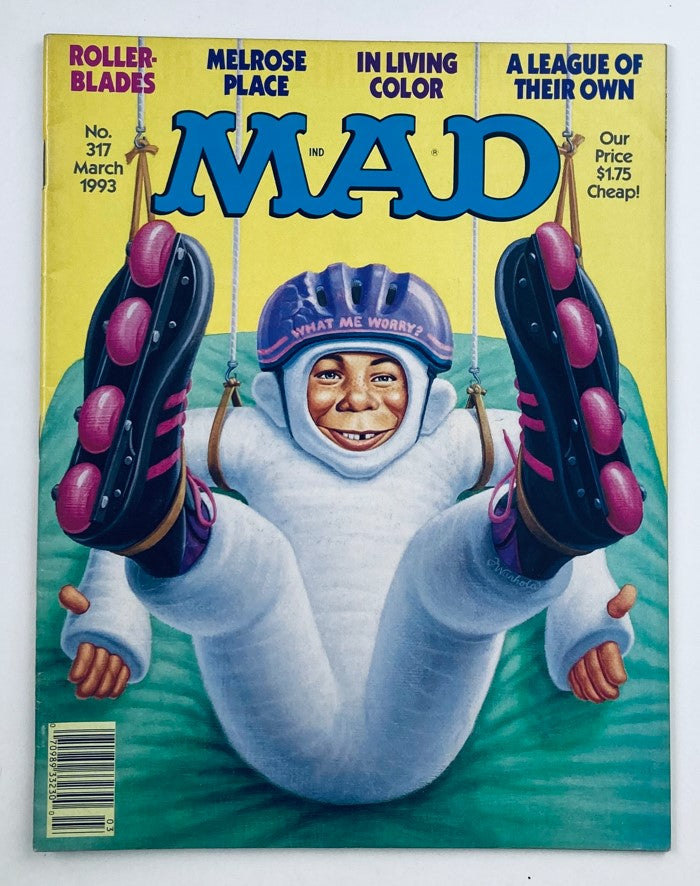 Mad Magazine March 1993 No. 317 Alfred in Roller Blades 6.0 FN Fine No Label