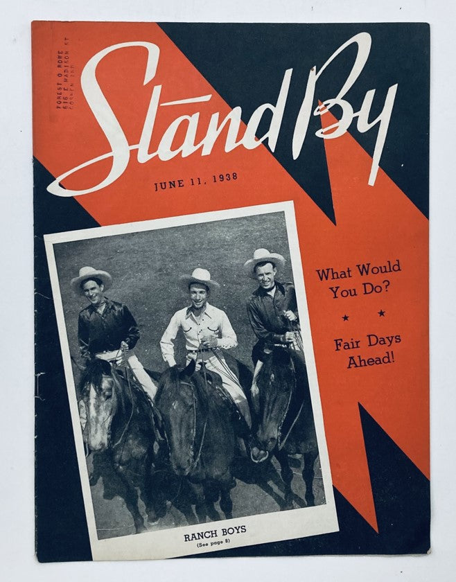 VTG Stand By Magazine June 11 1938 The Ranch Boys & Fair Days Ahead