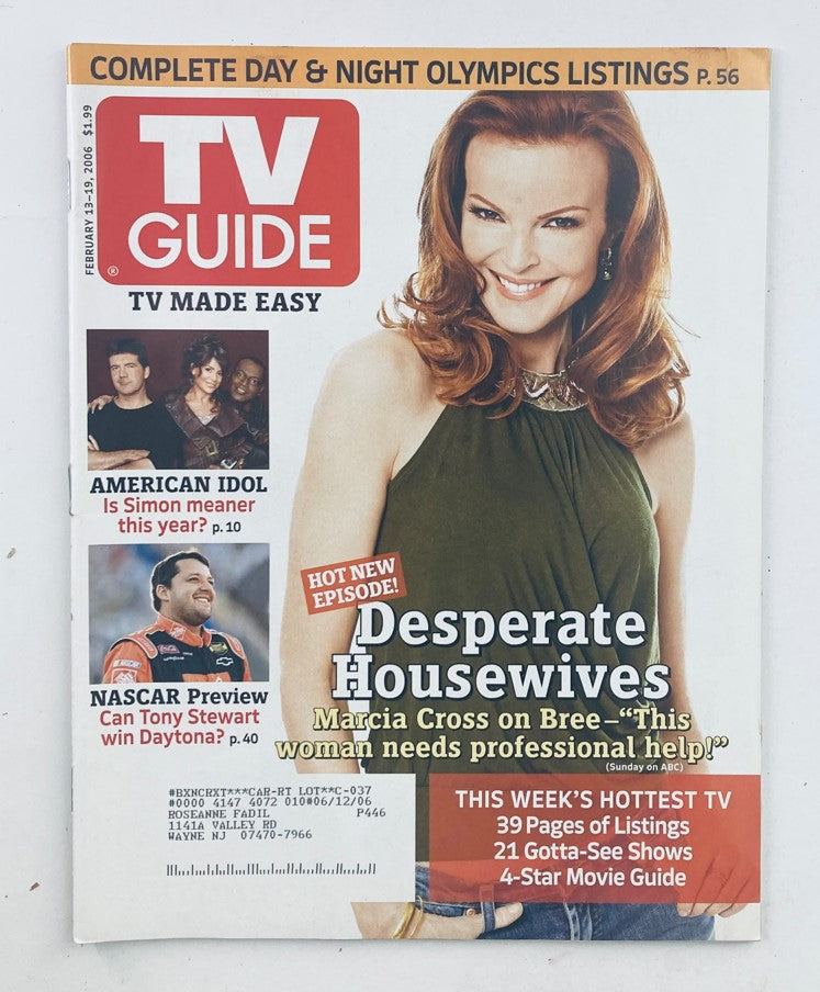 TV Guide Magazine February 13 2006 #2759 Marcia Cross, Lisa Rinna, Paula Abdul