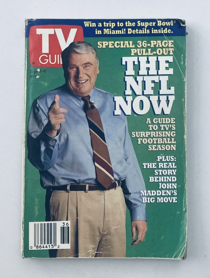 TV Guide Magazine September 3 1994 John Madden Albany Ed. No Label