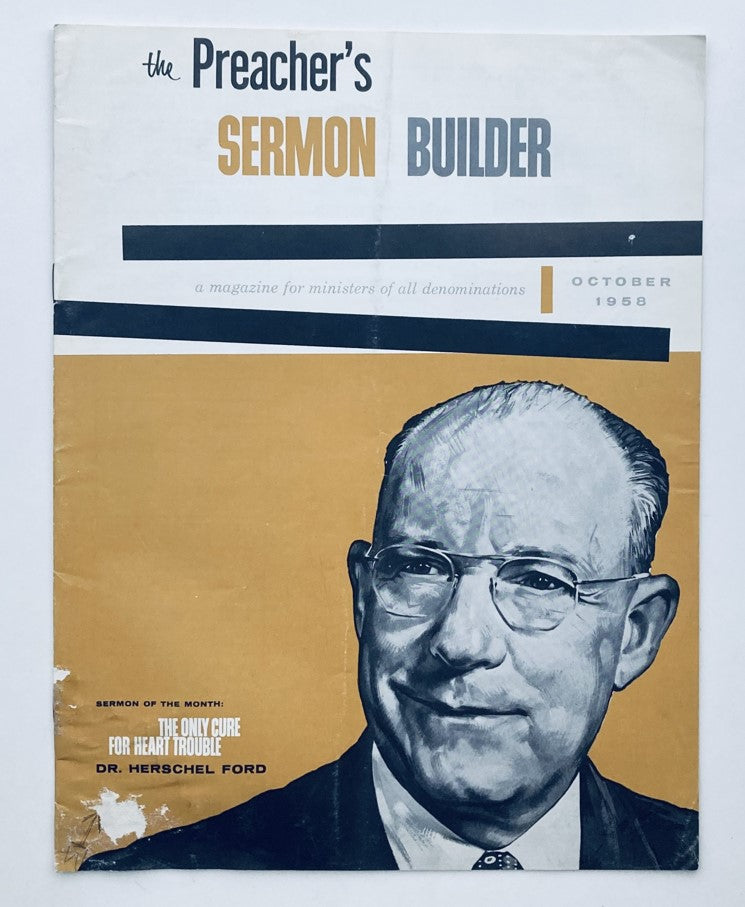 VTG The Preacher's Sermon Builder Magazine October 1958 Dr. Herschel Ford