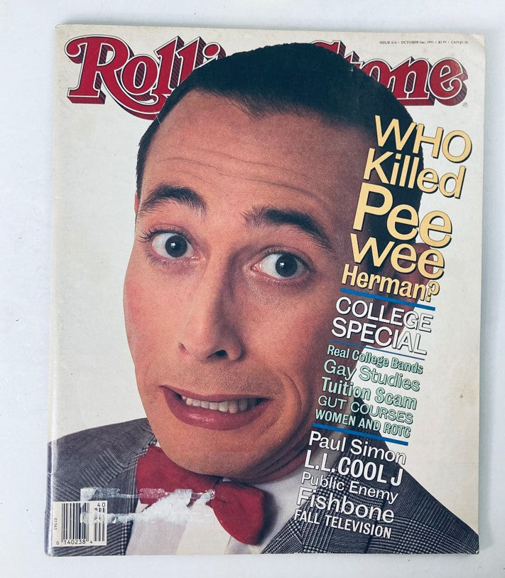 Rolling Stone Magazine October 3 1991 Issue No. 614 Pee Wee Herman & LL Cool J