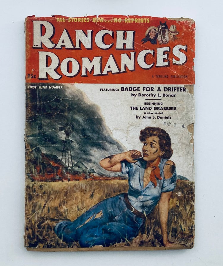 VTG Ranch Romances Magazine June 4 1954 Vol 185 No. 3 The Land Grabbers No Label