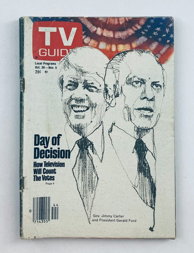 TV Guide Magazine October 30 1976 #1231 Jimmy Carter & Gerald Ford No Label