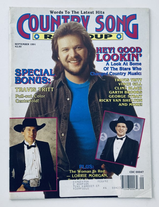 Country Song Roundup Magazine September 1991 Travis Tritt and Vince Gill