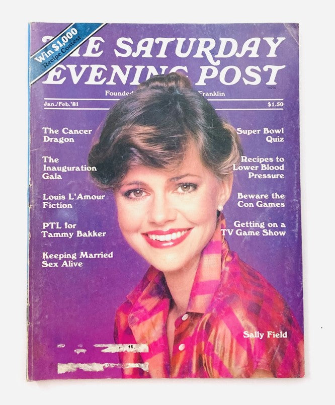 Saturday Evening Post Magazine January 1981 Sally Field Cover by Harry Langdon