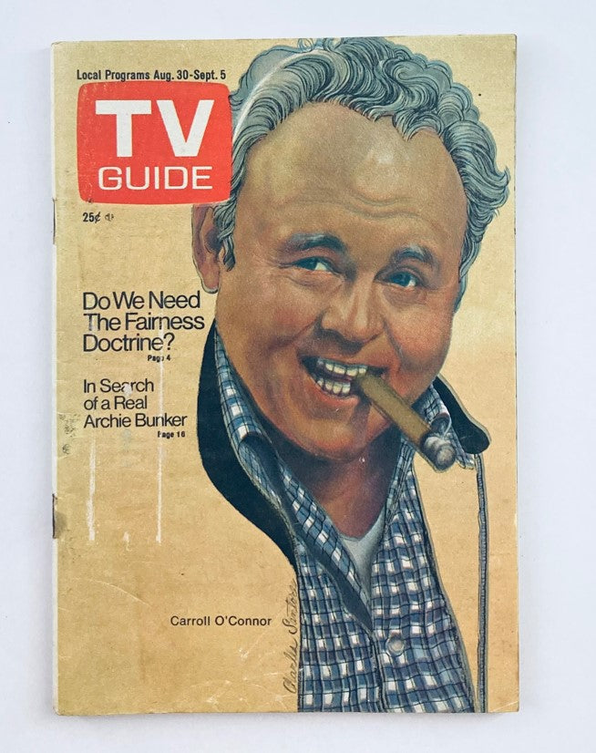 TV Guide Magazine August 30 1975 #1170 Carroll O'Connor New Hampshire Ed.