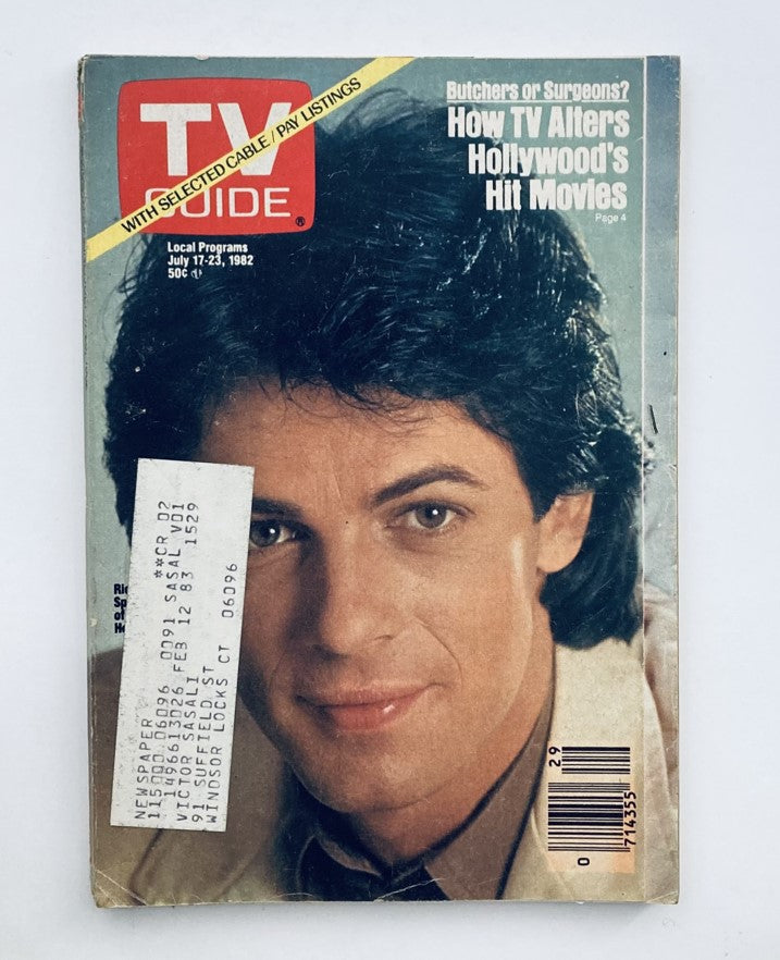 TV Guide Magazine July 17 1982 Rick Springfield Hartford-New Haven Ed.