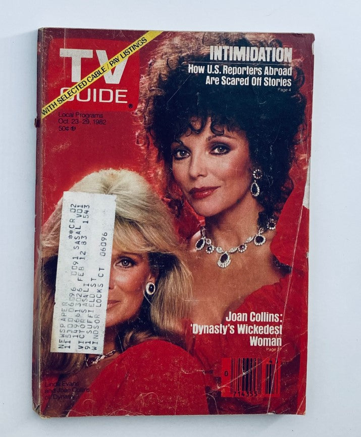 TV Guide Magazine October 23 1982 Joan Collins Hartford-New Haven Ed.