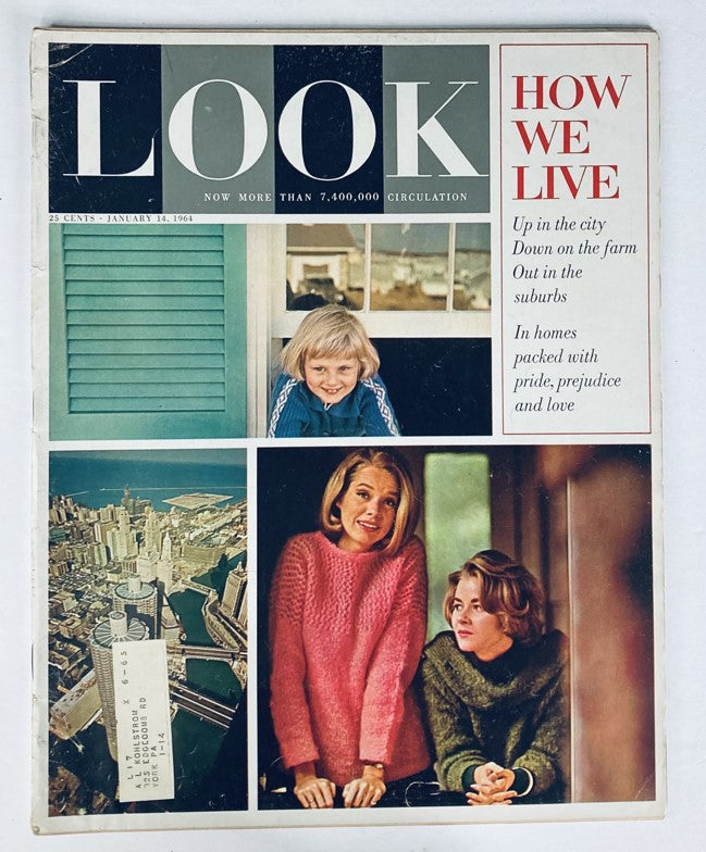 RES* VTG Look Magazine January 14 1964 Vol 28 No. 1 How We Live by John Peter