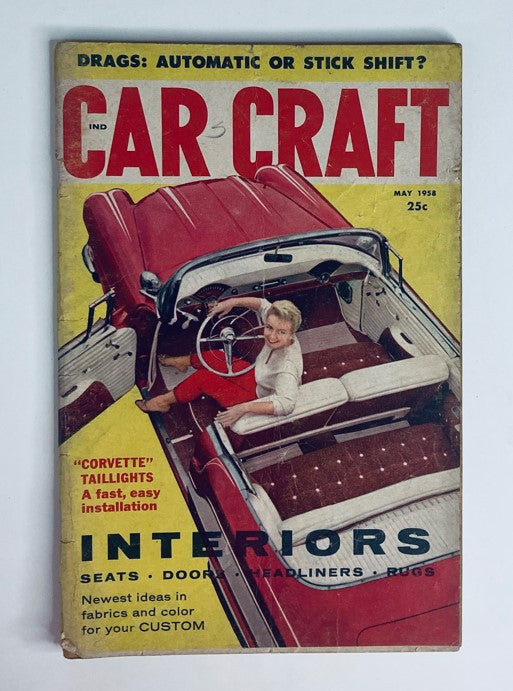 VTG Car Craft Magazine May 1958 Corvette Taillights Easy Installation No Label