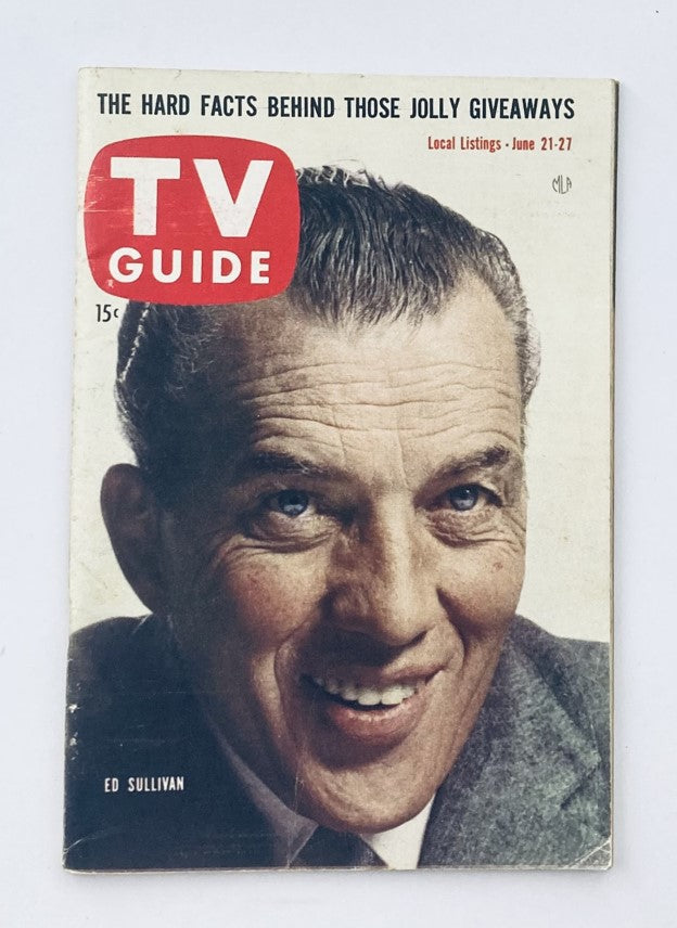 TV Guide Magazine June 21 1958 #273 Ed Sullivan Alabama Ed. No Label VG