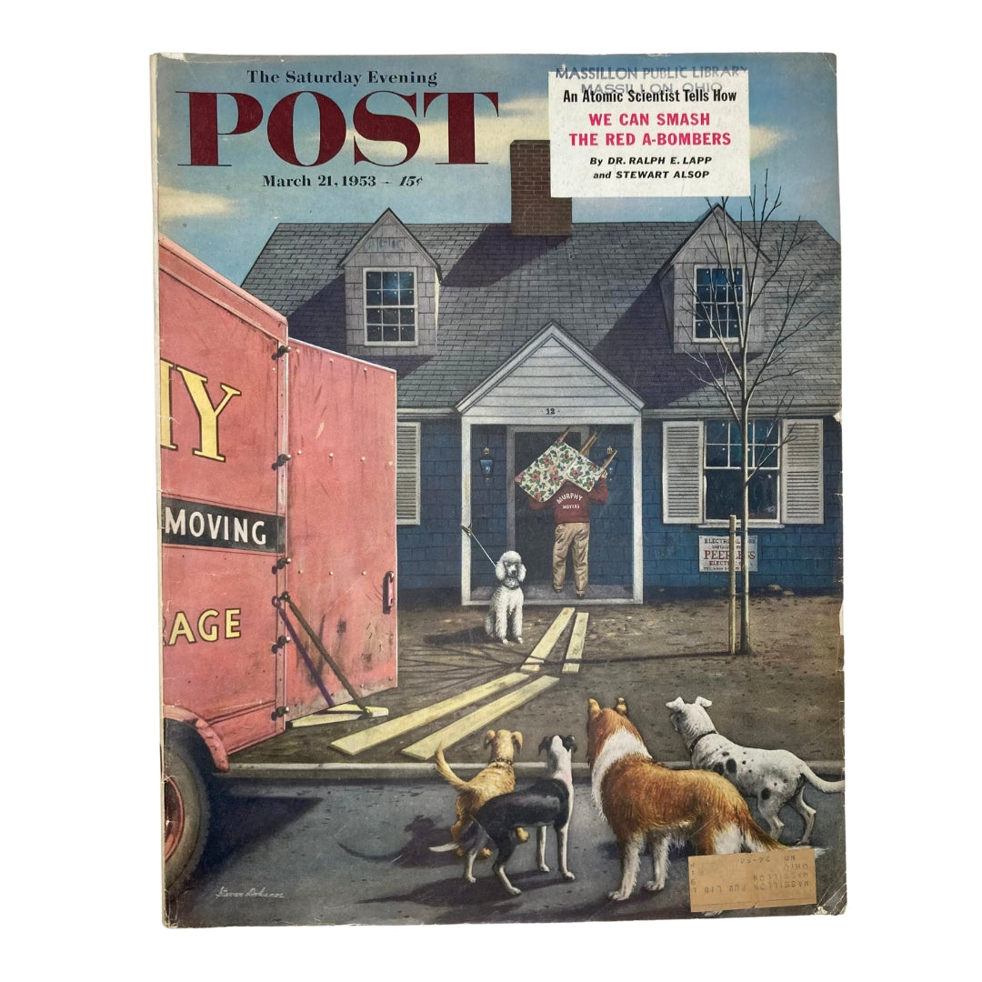 Saturday Evening Post Magazine March 21 1953 Monotonous Verbs - Stevan Dohanos