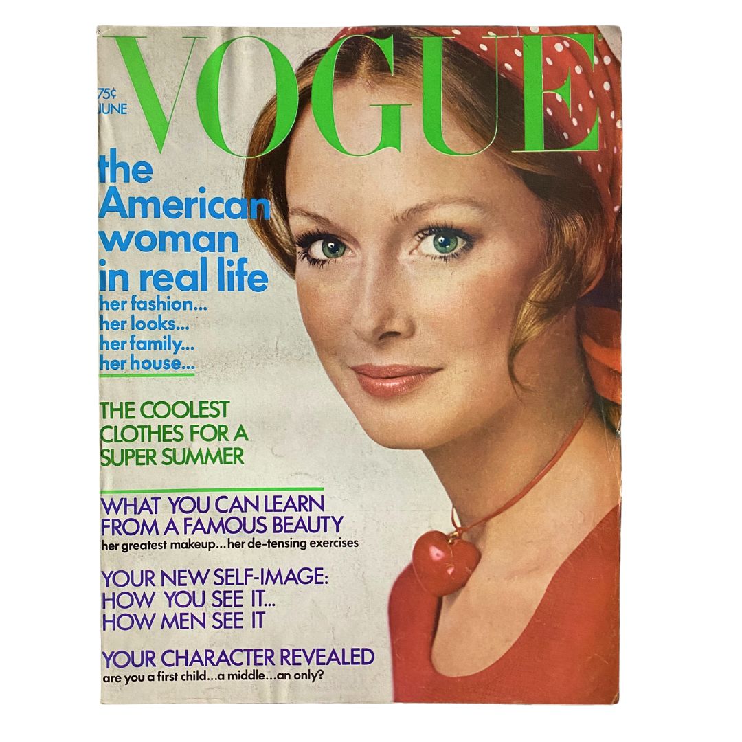 VTG Vogue Magazine June 1972 Karen Graham by Richard Avedon No Label