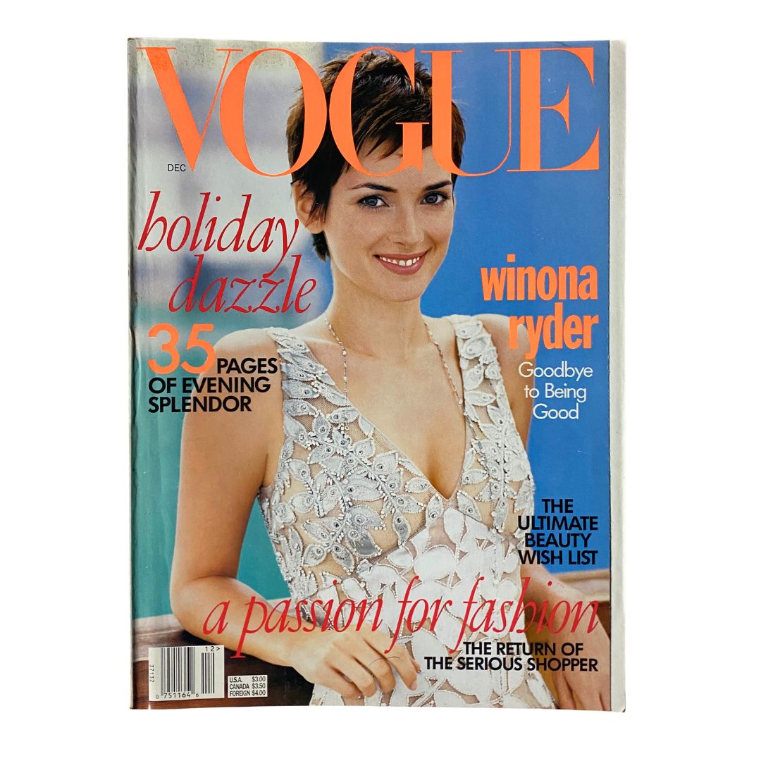 Vogue Magazine December 1996 Winona Ryder by Steven Meisel No Label