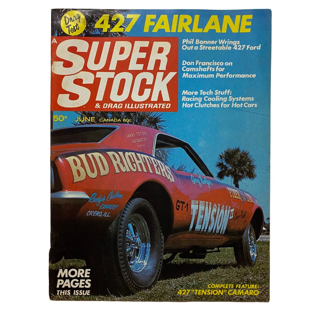 Super Stock & Drag Illustrated Magazine June 1967 427 Tension Camaro No Label