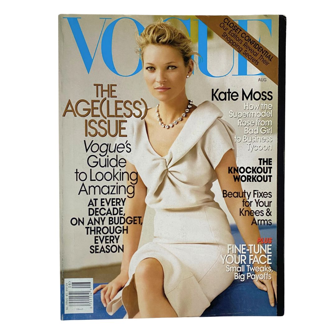 Vogue Magazine August 2008 Model Kate Moss Cover No Label