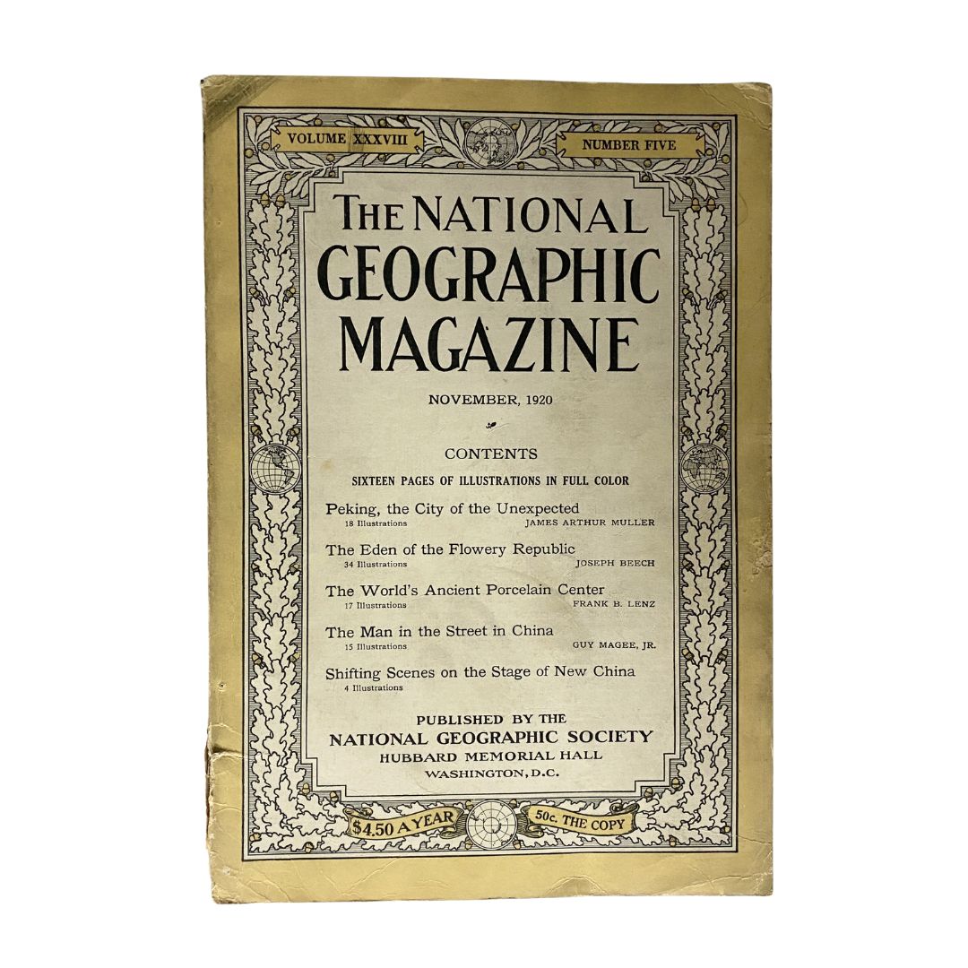 National Geographic Magazine November 1920 Eden of the Flowery Republic No Label