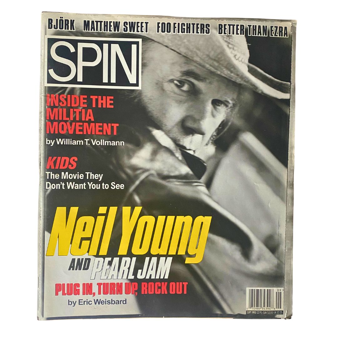 Spin Magazine September 1995 Vol 11 No. 6 Neil Young & Pearl Jam No Label