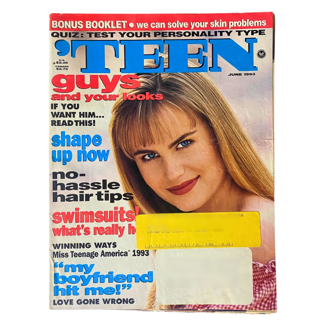 Teen Magazine June 1993 Mary Fitz Cover Girl & No-Hassle Hair Tips