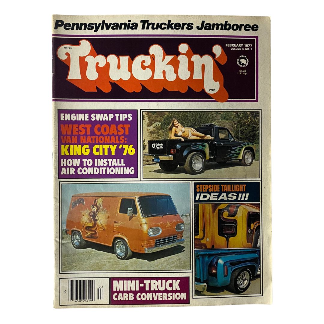 VTG Truckin' Magazine February 1977 Ed Mancini's "Paranoia" Van No Label