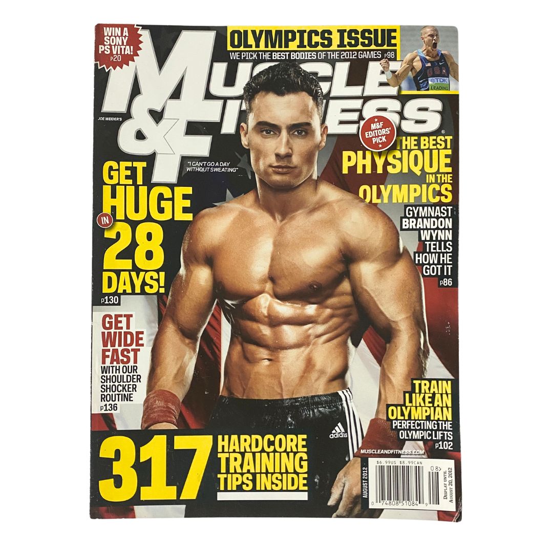 Muscle & Fitness Magazine August 2012 Gymnast Brandon Wynn No Label