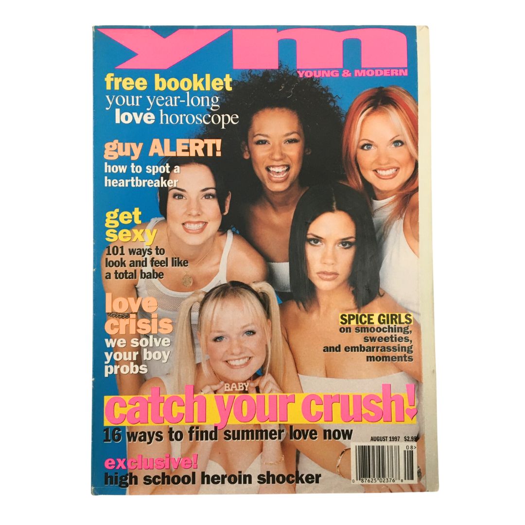 YM Young & Modern Magazine August 1997 Spice Girls on Smooching No Label