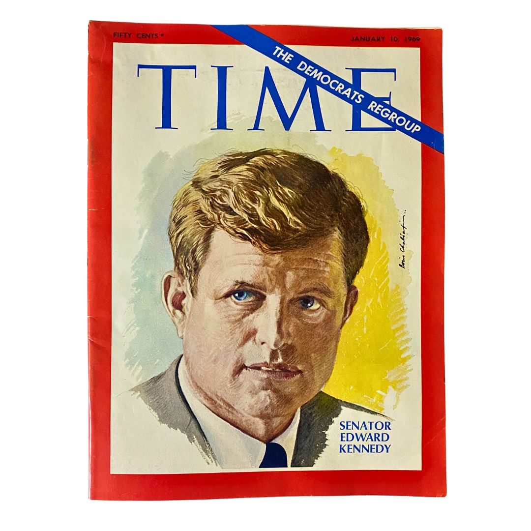 VTG Time Magazine January 10 1969 Edward Kennedy, Democrats Regroup No Label