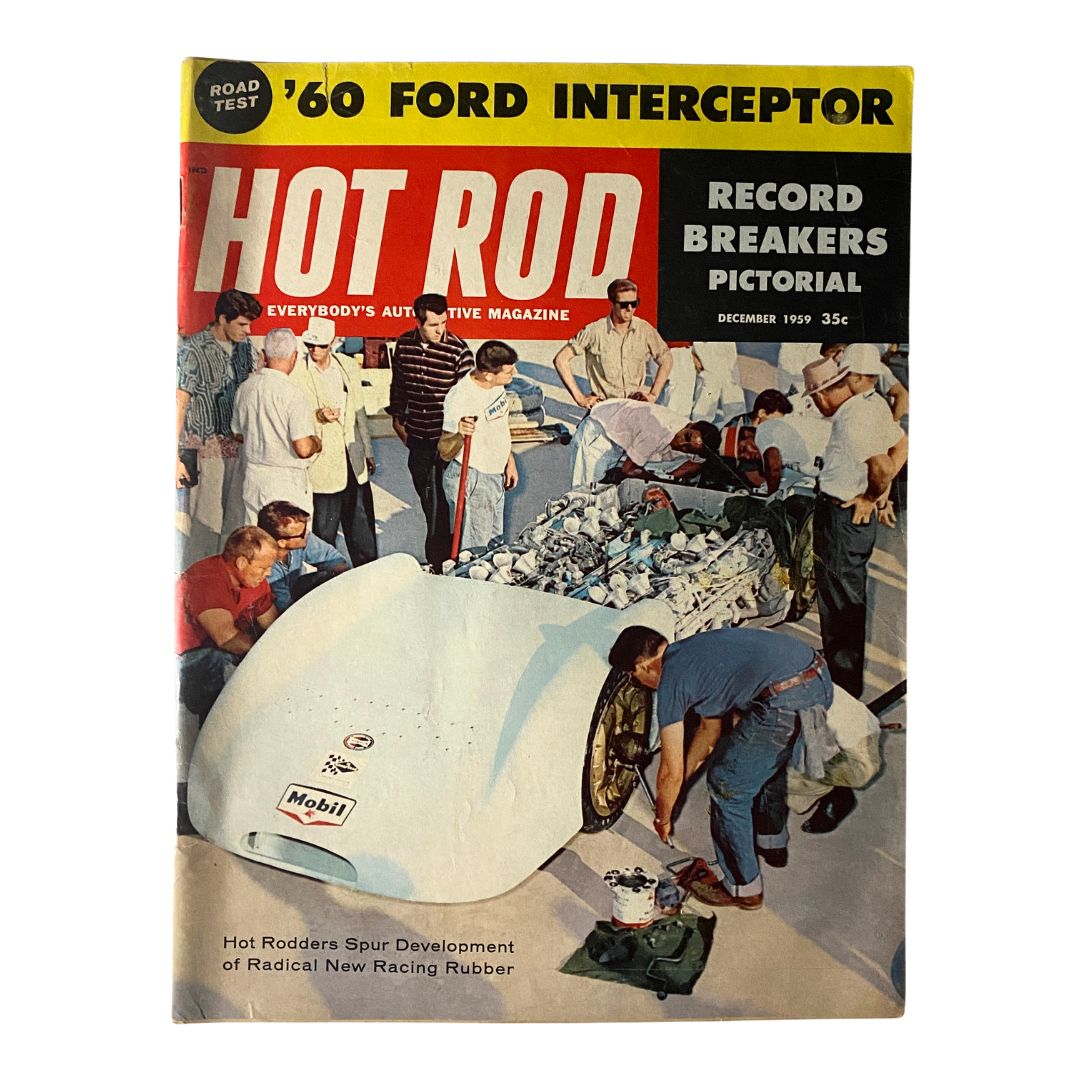 VTG Hot Rod Magazine December 1959 Radical New Racing Rubber No Label