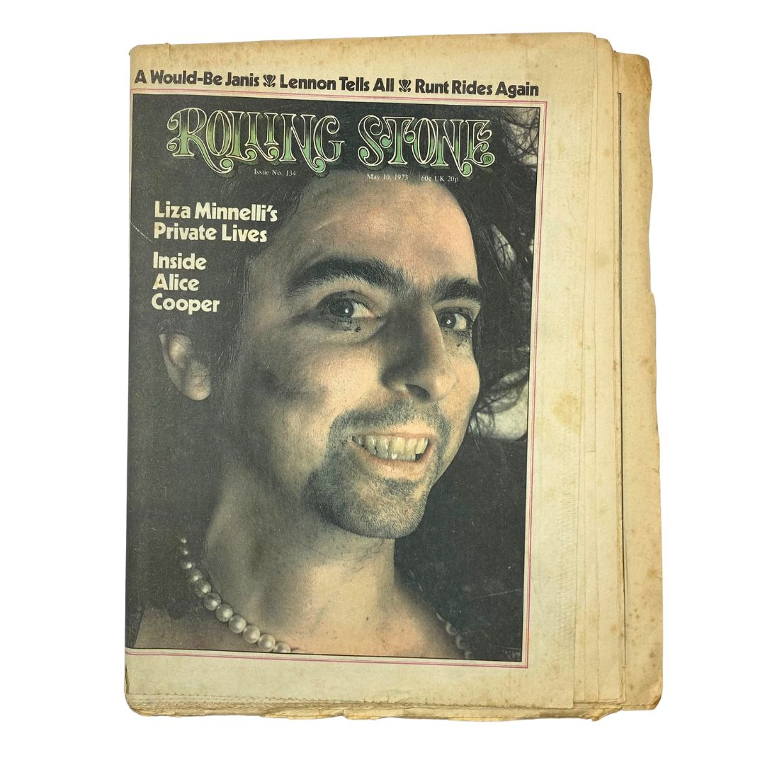 Rolling Stone Magazine May 10 1973 Issue No. 134 Alice Cooper No Label