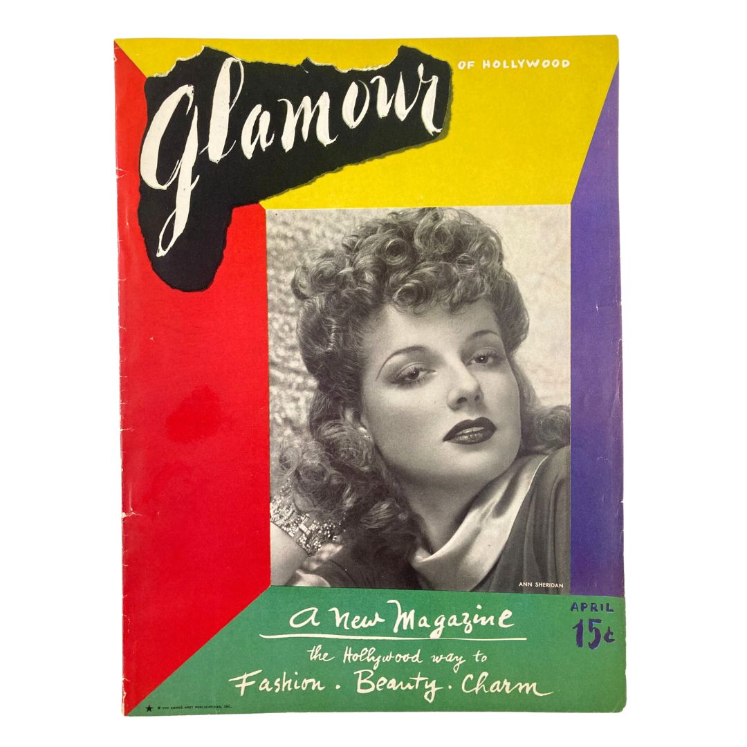 VTG Glamour of Hollywood Magazine April 1939 Ann Sheridan Cover No Label