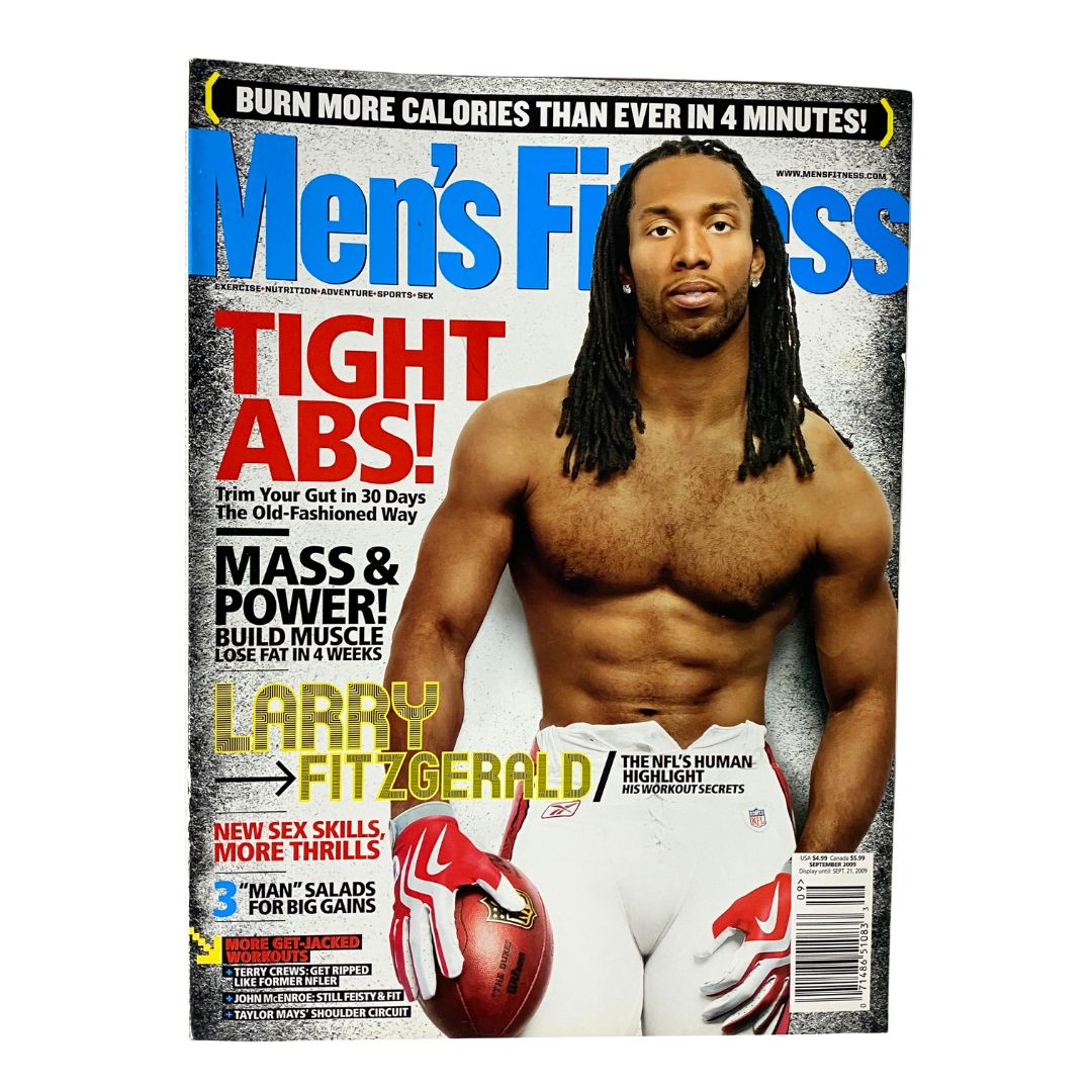 Men's Fitness Magazine September 2009 NFL's Larry Fitzgerald Cover No Label VG