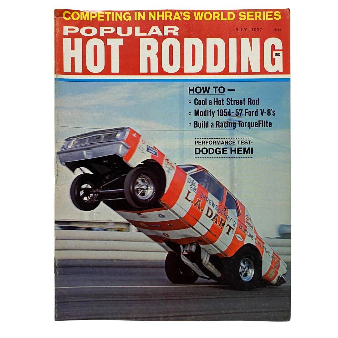 VTG Popular Hot Rodding Magazine July 1967 Dodge Hemi Performance Test No Label