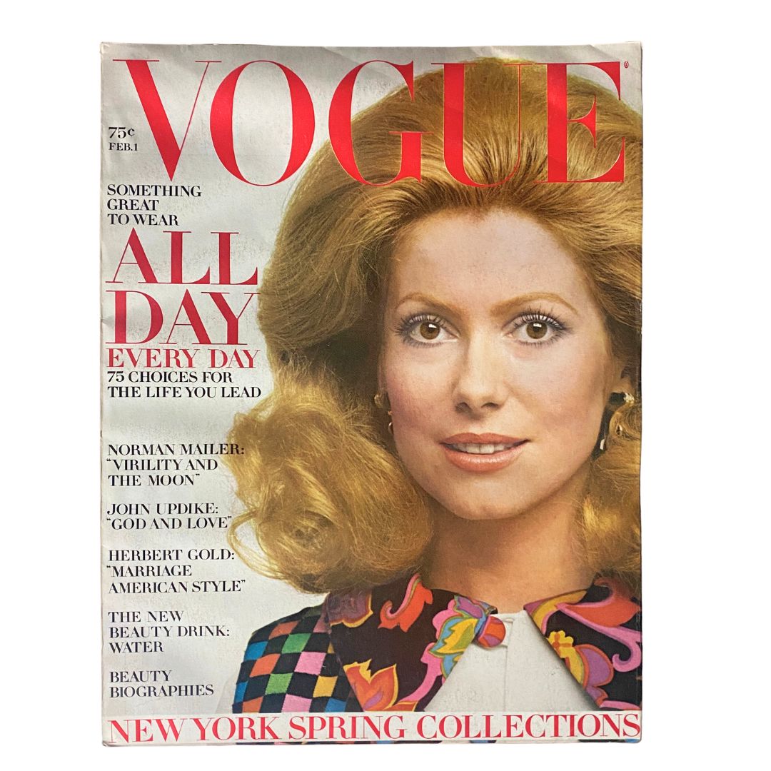 VTG Vogue Magazine February 1 1971 Catherine Deneuve by Just Jaeckin No Label