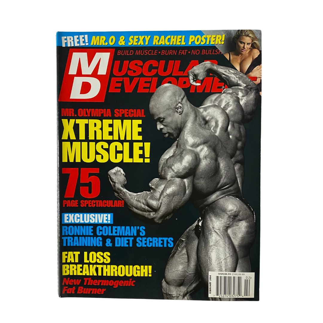 Muscular Development Magazine February 2004 Ronnie Coleman No Label w Poster