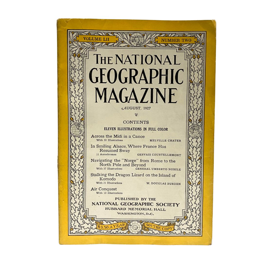 National Geographic Magazine August 1927 Across the Midi in a Canoe No Label