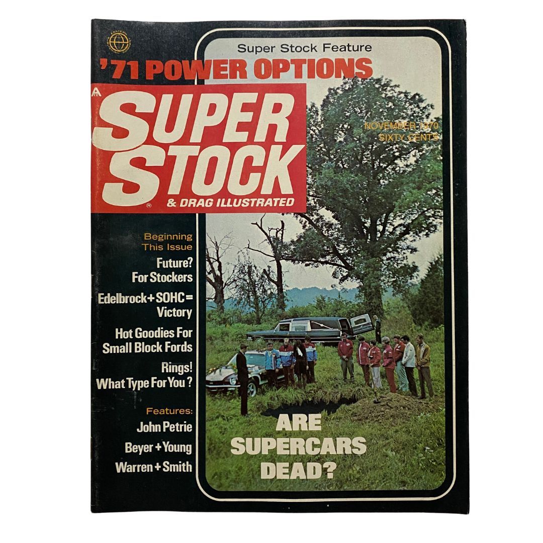 Super Stock & Drag Illustrated Magazine November 1970 Tableau Racers No Label VG