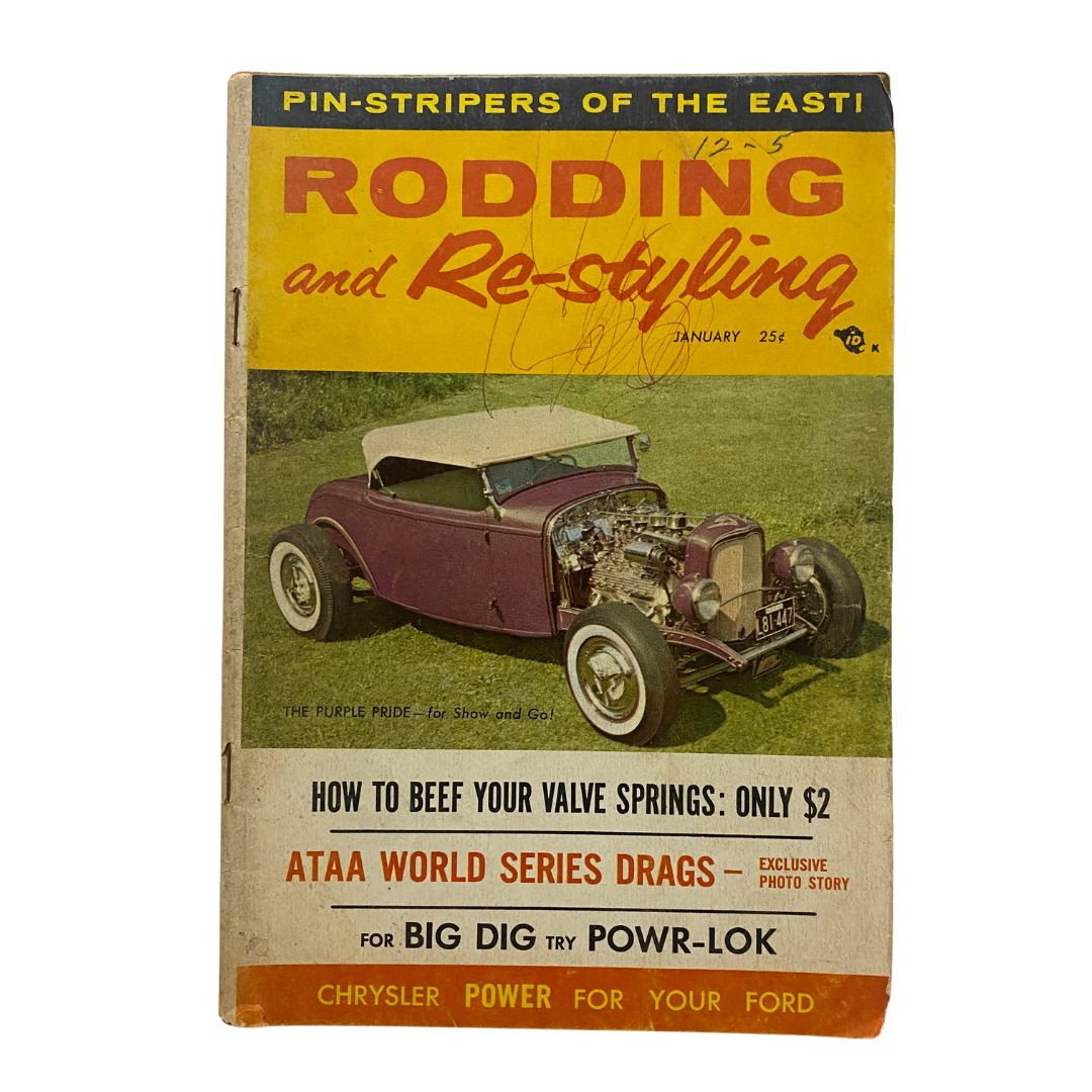 VTG Rodding & Re-Styling Magazine January 1958 The Purple Pride No Label