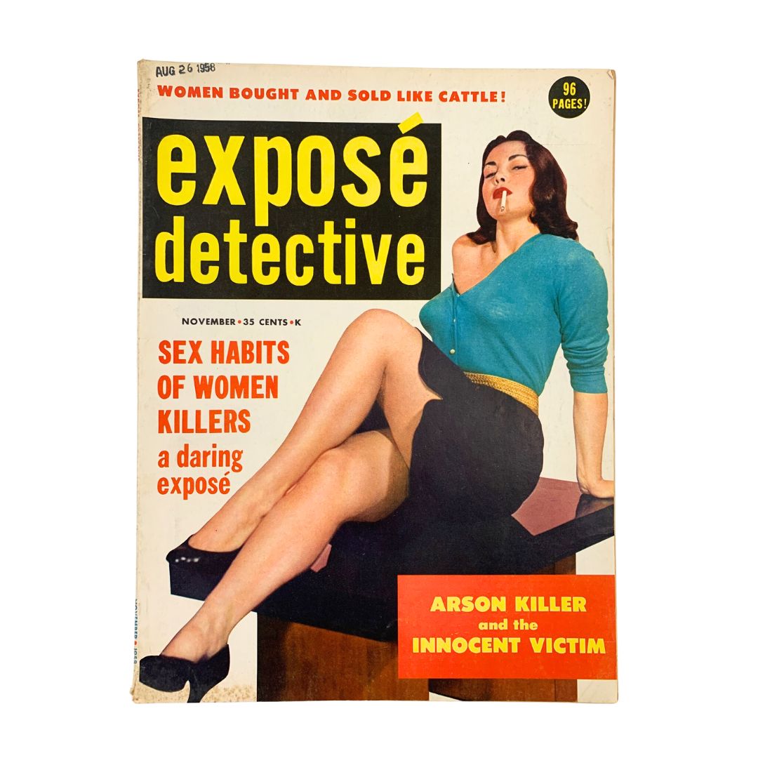 Expose Detective Magazine November 1958 Arson Killer & Innocent Victim No Label