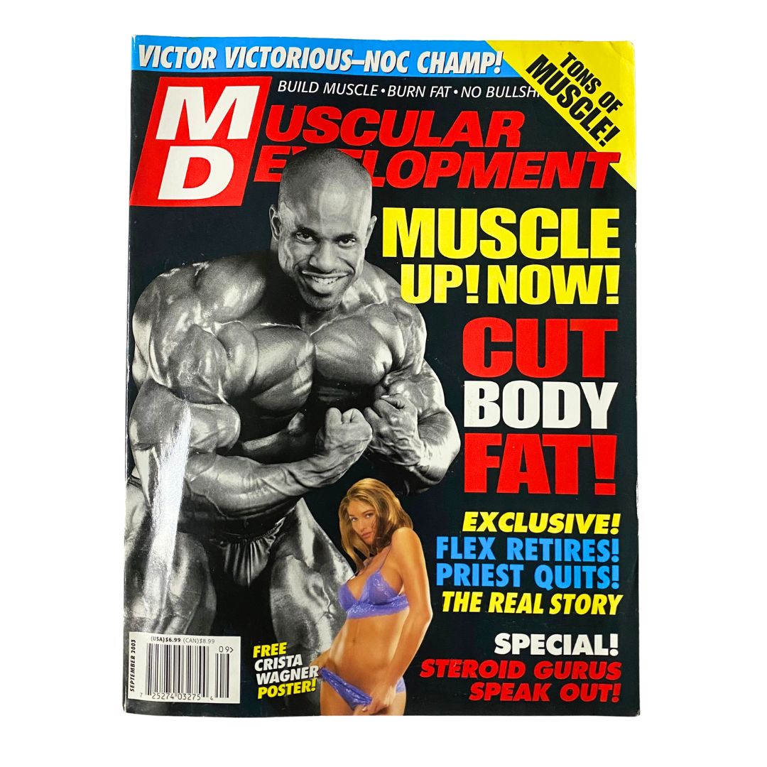 Muscular Development Magazine September 2003 Victor Martinez w Poster No Label