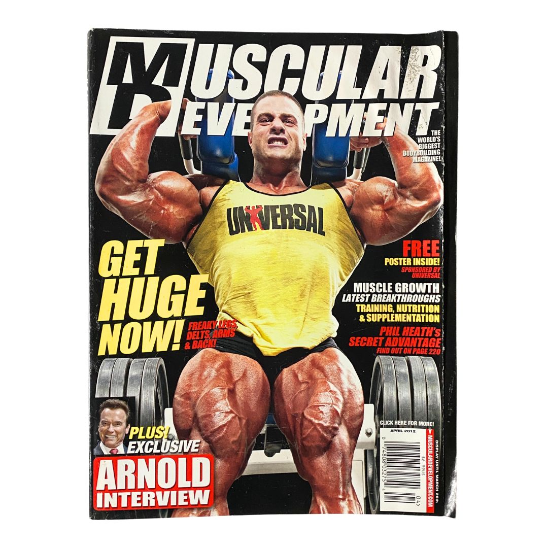 Muscular Development Magazine April 2012 Evan Centopani w Poster No Label