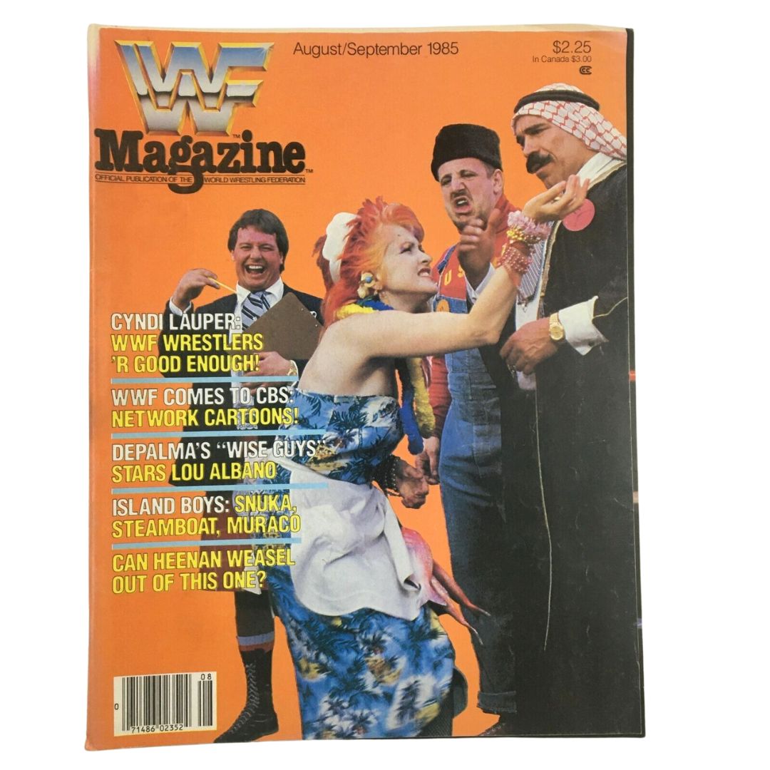 WWF Magazine August 1985 Cyndi Lauper, Lou Albano, Jimmy Snuka & Ricky Steamboat